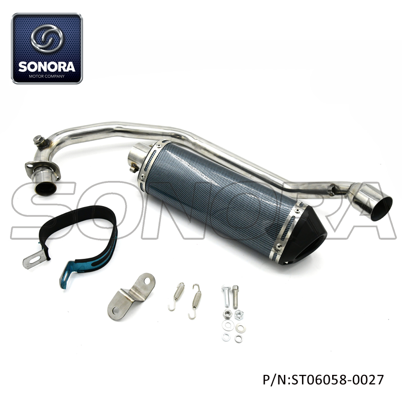 ZONTES, KIDEN Firefly 125 Escape deportivo con pintura de fibra de carbono (P / N: ST06058-0027) Calidad superior