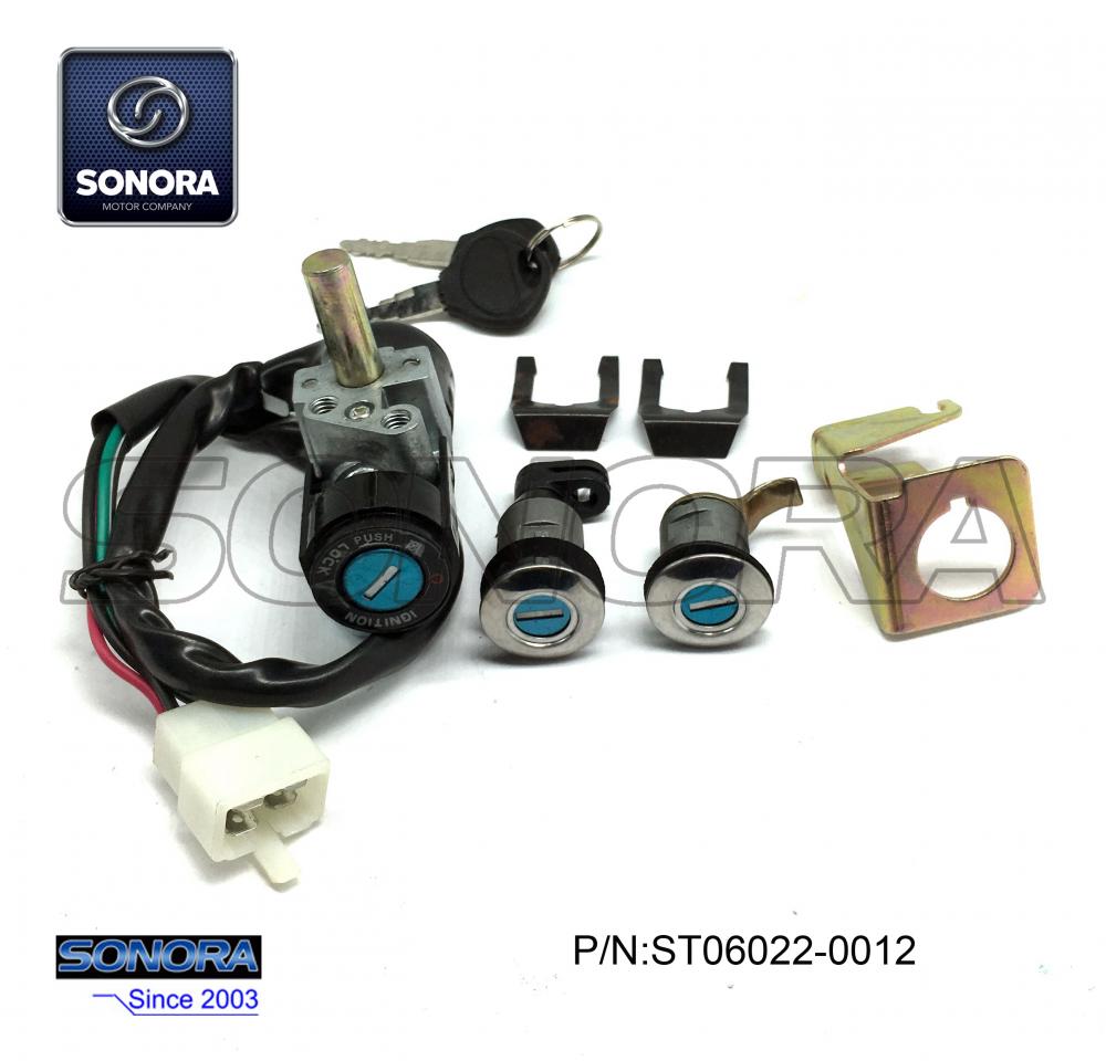 BENZHOU YY50QT-21 YY125T-19 LOCK SET (P / N: ST06022-0012) Calidad superior
